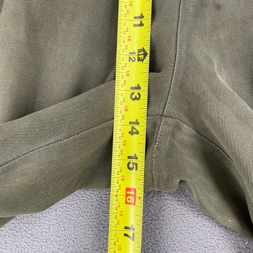 Tommy Bahama Mens 40 Silk Pants Olive Green Straight Leg Casual Trousers Luxury